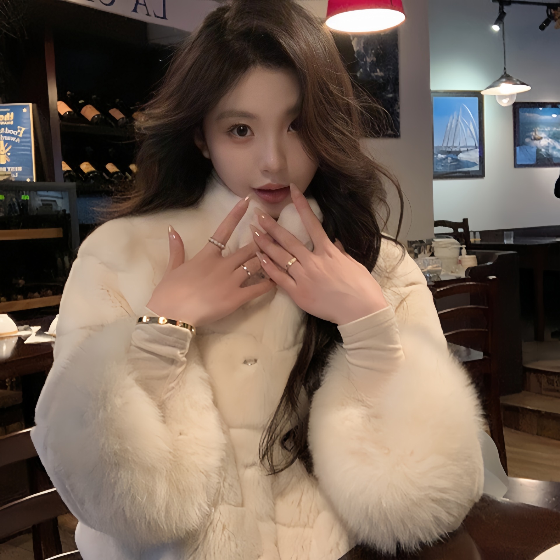2025 New Haining Winter Eco-friendly Rex Rabbit Fur Coat for Women, Short Style, Stand Collar, Slimming, Fox Fur, Young Style