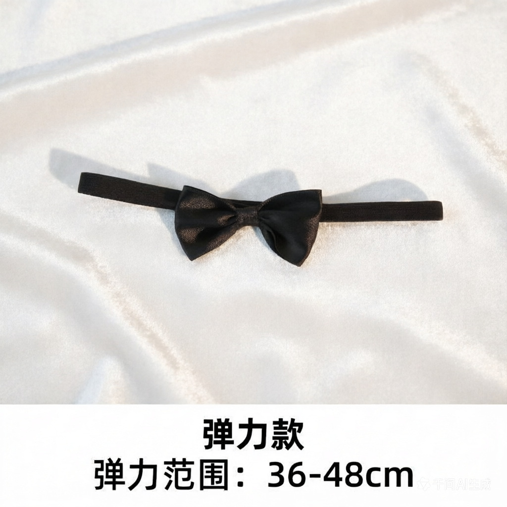 Black Lace Elastic Leg Garter with Bowknot, Single Thigh Accessory — detail image 2