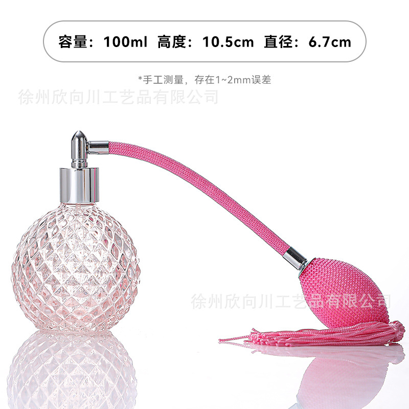 Bolsa de aire botella de spray de perfume 100mL prensa sub-botella piña aromaterapia botella de vidrio de alto grado volátil boquilla de peluquería