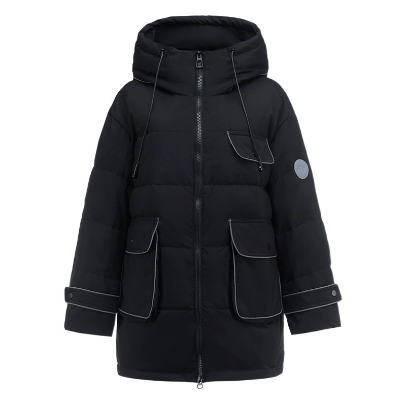 2023 пухлая девушка плюс размер 200 кг 250 кг 90 новый национальный стандарт белый утиный пуховик средней длины с капюшоном 224