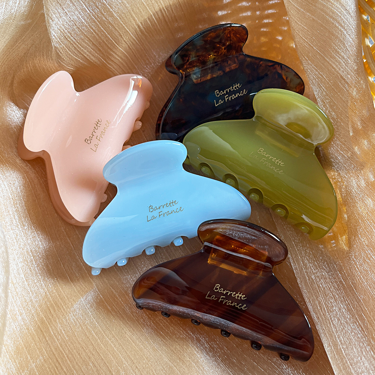 Coreano retro caramelo temperamento ácido acético agarrar clips dulces de cabello medio atado clips de pescado de alta calidad estilo nuevo accesorios para el cabello