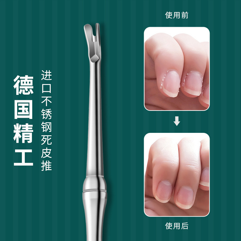 High-end bamboo stainless steel dead skin fork