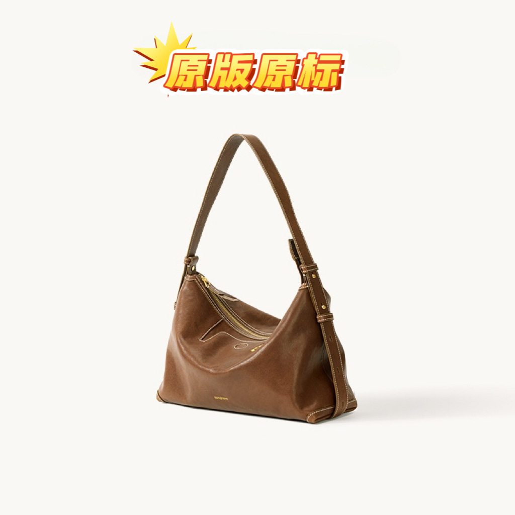 Songshan Series Suede Hobo Bag - Underarm Commuter Dumpling Bag, Soft Shoulder Bag For Women - Thumbnail 8