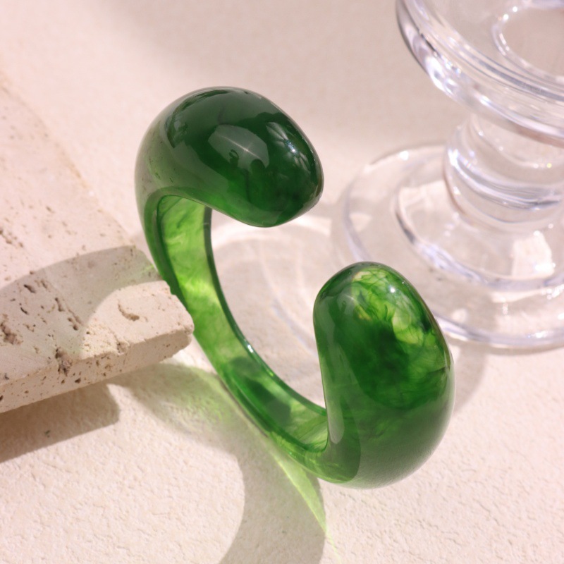 Geometric Pattern Vintage Style Classic Style Geometric Resin Bangles Wholesale
