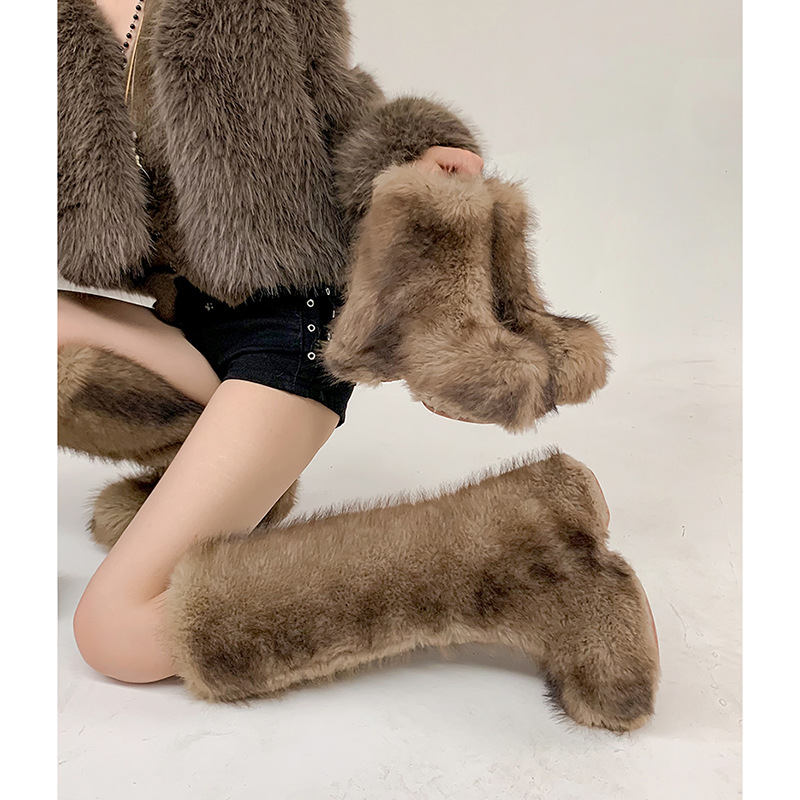 Giày cao cổ ống nhỏ fleece