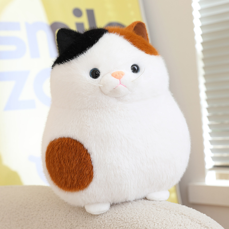 Muñeca de peluche de pelota de gato encantadora y suave para acompañar a los niños para enviar regalos a la novia de la popularidad en línea muñeca de gato