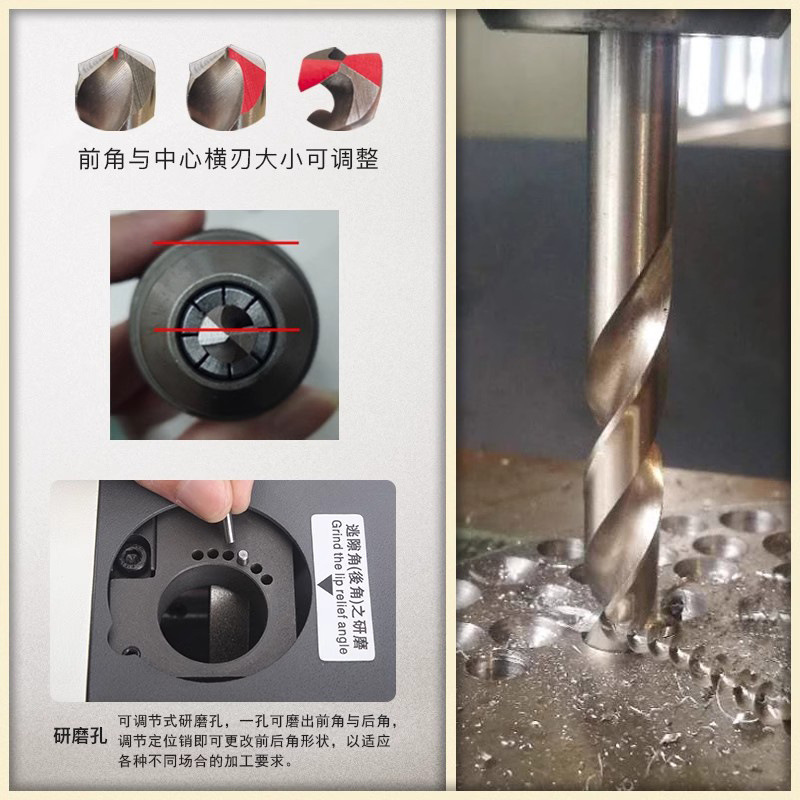 Taixing inteligente de alta precisión broca afiladora afiladora gran rango de ángulo trasero ajustable estabilizador afiladora de reparación