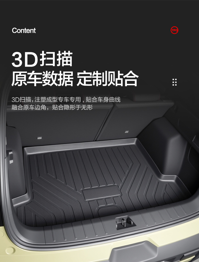Suitable for Geely Denim Trunk Mat Car Interior Decoration Modification Accessories Supplies Car Interior TPE Tail Mat
