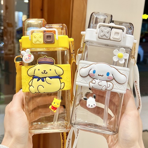 Sanrio Pacha Dog Children's Water Cup Summer Cute Girl Double Drinking Cup Portable Kindergarten School Special Cup
