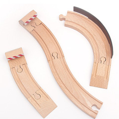 Wooden small train track accessories for boys and girls, suitable for 2-6 year old children, straight and curved tracks, building block toys compatible with multiple brands of tracks.