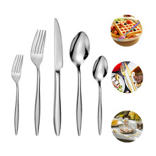430不锈钢刀叉勺加厚尖柄餐具 厚实手柄酒店餐厅牛排刀叉勺套装