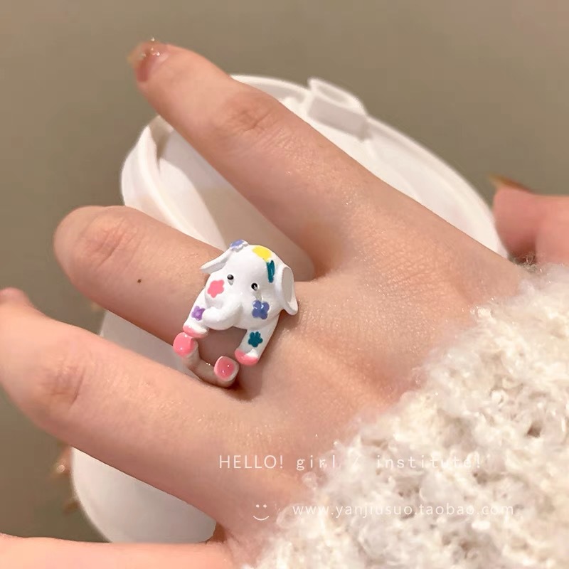 Dibujos animados lindo gato anillo 2023 nuevo nicho diseño chica corazón exquisita joyería al por mayor