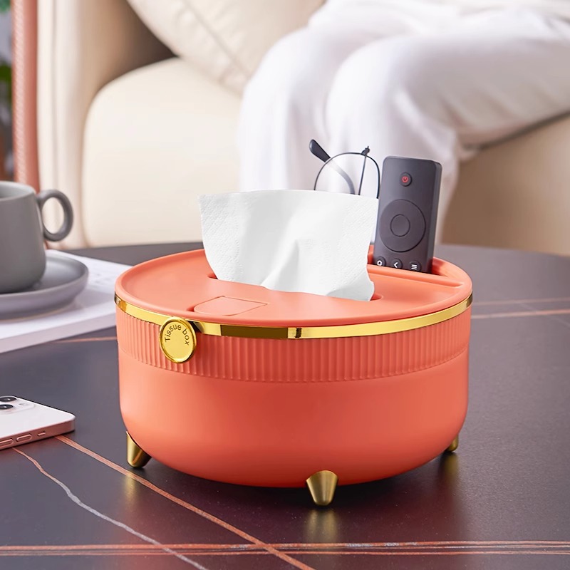 Caja de pañuelos de escritorio Caja de dibujo de almacenamiento de baño para el hogar Caja de almacenamiento de control remoto de sensación avanzada de sala de estar de alto valor