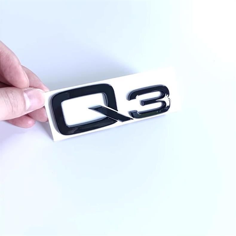 FAW Audi Q3 Q2L black emblem, 3540 TFSI engine displacement badge, four-wheel drive rear badge, center grille badge, and custom lettering stickers