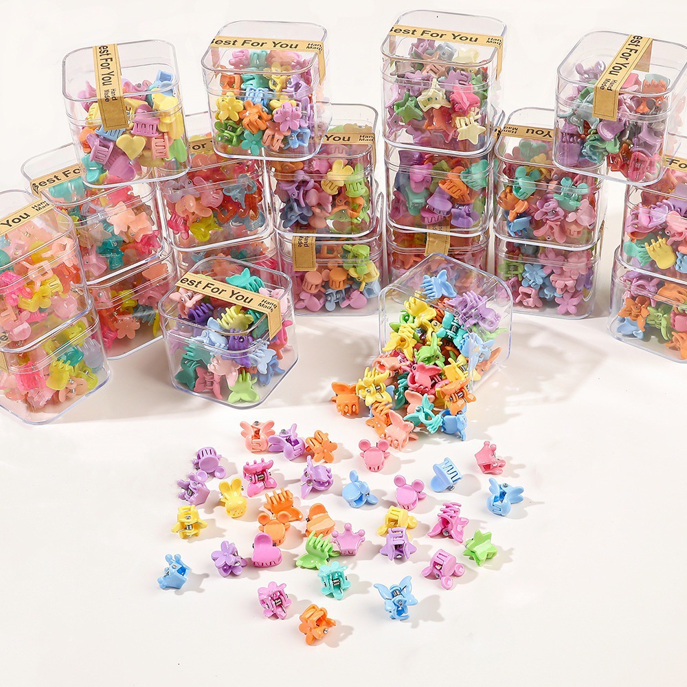 多巴胺彩色迷你小抓夹可爱少女侧边刘海夹花朵爱心碎发边发夹发饰