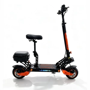 New Electric Scooter Adult Folding Mobility Scooter 11inch Lithium Battery Two-Wheel Scooter with Seat Detachable Cross-Border
