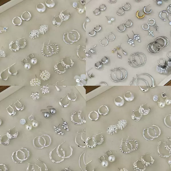 European and American Cross-Border Minimalist Geometric Earrings, Stylish and Trendy, Versatile Ear Studs with a Niche High-End Feel