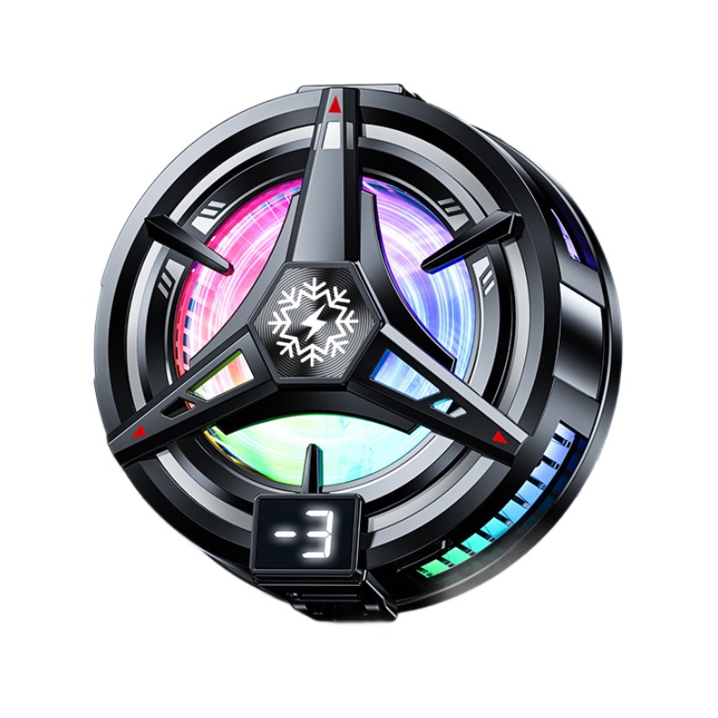 Radiador de teléfono móvil Pantalla digital Clip trasero magnético Refrigerador dos en uno Semiconductor de hielo para juegos artefacto de enfriamiento de tableta