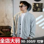 大码v领长袖宽松夹克