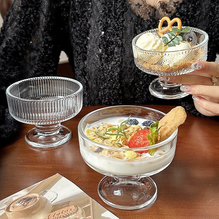 Ins Ice Cream Ball Glass Yogurt Bowl Dessert Bowl Ice Cream Milkshake Pudding Mousse Cup Ice Cream Cup