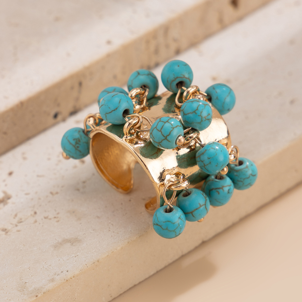 16g Weight Charm Rings Classification 1 Piece Quantity Holiday Occasion Alloy Material Geometric Pattern Women's Gender Plating Design Streetwear Style Streetwear Geometric Arylic Alloy Plating Women's Charm Rings 31