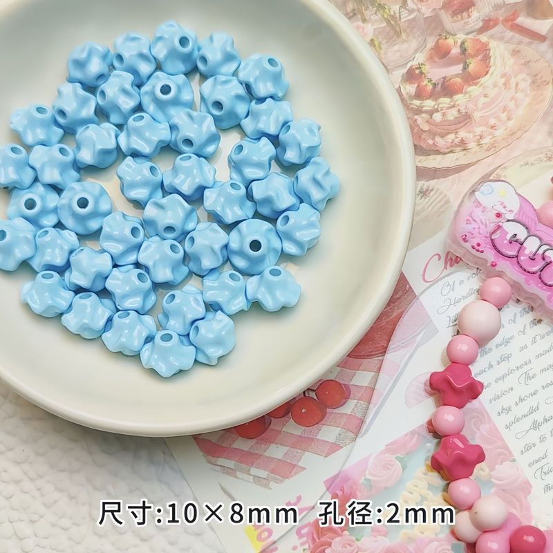 亚克力彩色烤漆皱褶裙边直孔串珠隔珠diy手机链钥匙扣材料饰品配|undefined