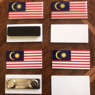 in stock 5x 2.5cm acrylic Malaysia flag brooch pin badge cross-border source factory direct wholesale