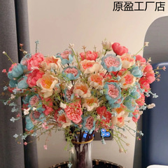 ライトラグジュアリーハイエンド造花アレンジメントツツジ造花リビングルームテーブル装飾花束フラワーアートホームデコレーション