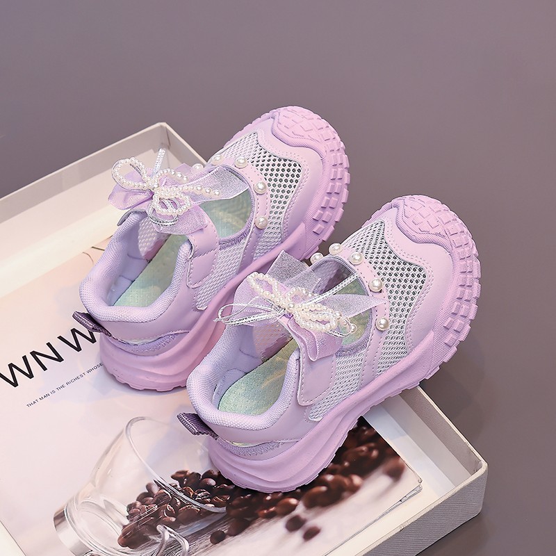 Sandálias de niñas verano 2026 nuevos zapatos de princesa suave para niños zapatos de cabeza grande zapatillas frías de niñas huecas zapatos image 3