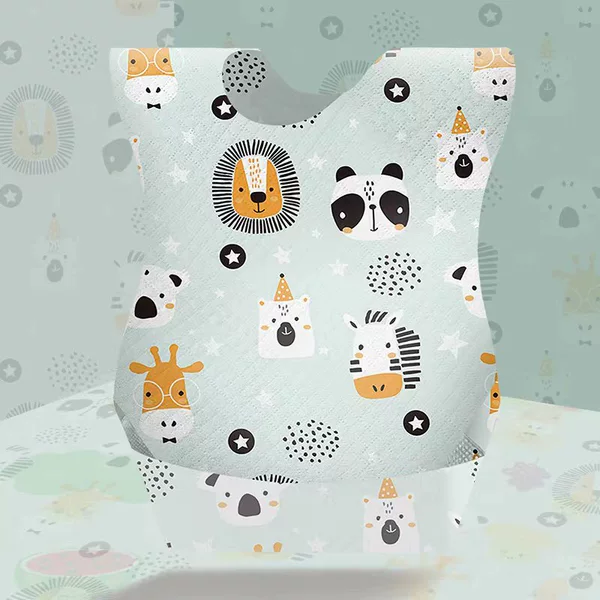 Disposable Bib: Animal Kingdom Independence Packing+10 Piece Pack