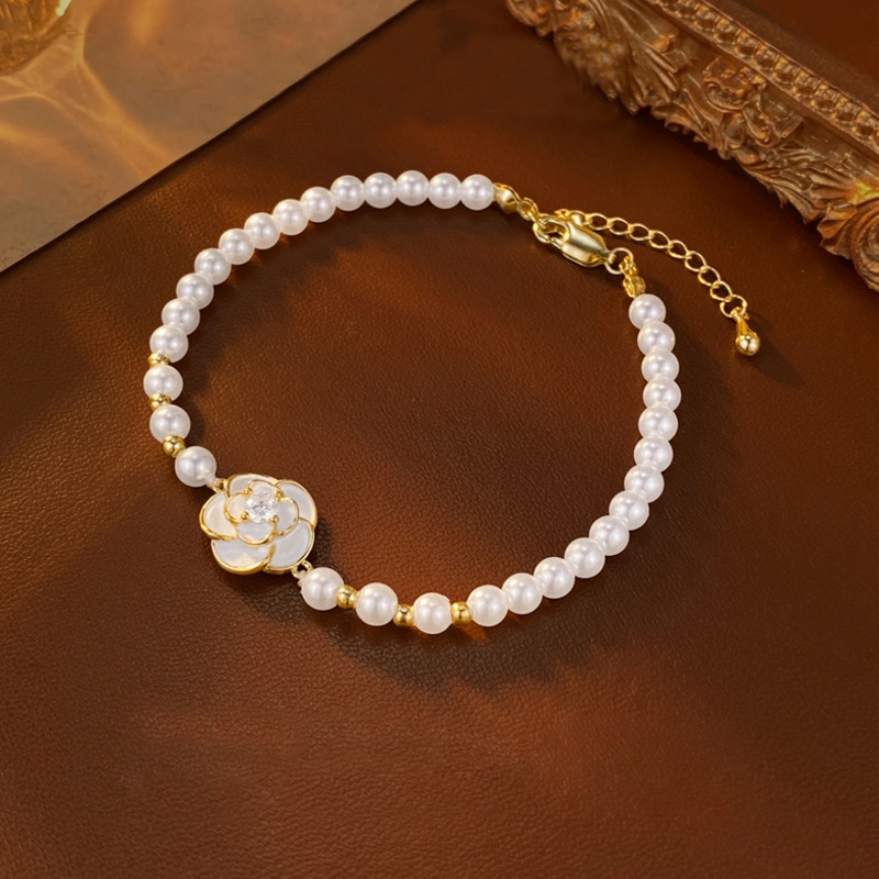 Xiaohongshu New Style Camellia Shijia Pearl Necklace for Women, Unique and Elegant, Sister-in-Law Gift, Chinese Style Bracelet Wholesale