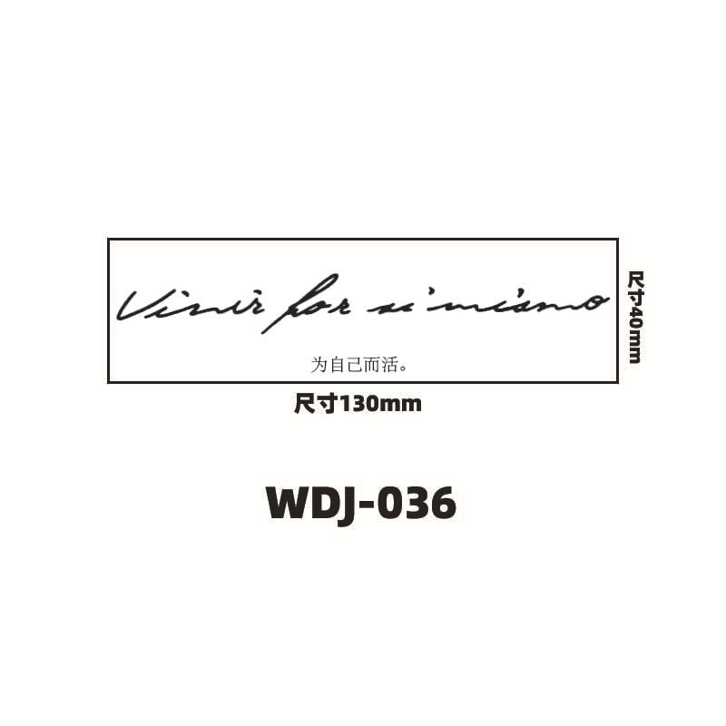 Jugo de hierbas pegatinas de tatuaje letras inglesas pegatinas de tatuaje de clavícula de la mano de espalda alta sensación impermeable a prueba de sudor semipermanente