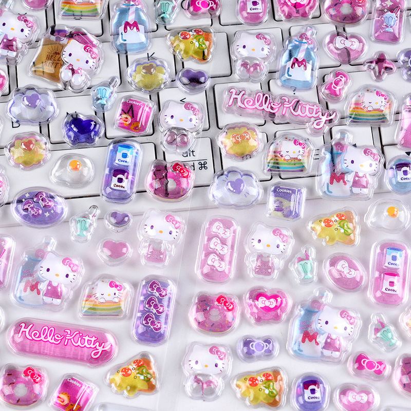 哈喽kitty3d立体浮雕贴纸儿童hellokitty手机壳装饰凯蒂猫贴画|undefined