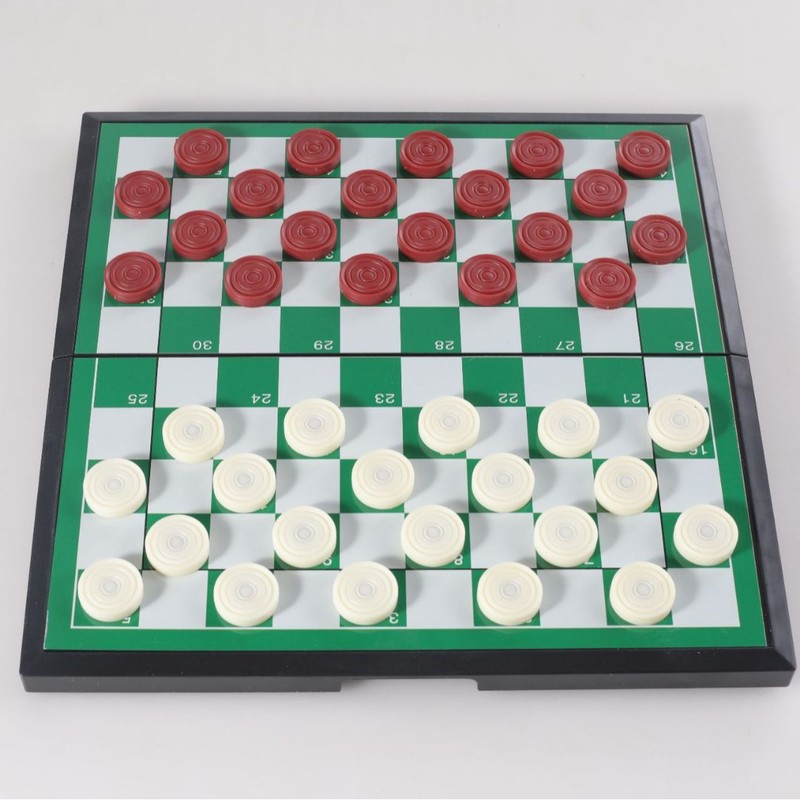 弈帆国际跳棋100格磁性折叠棋盘黑白色西洋棋子升级款|undefined