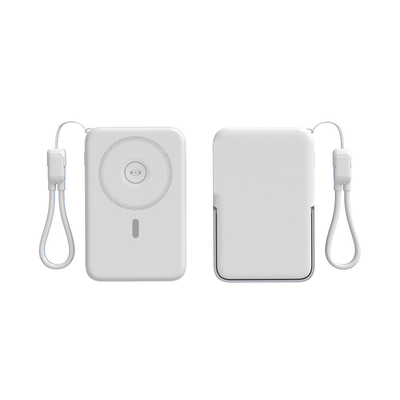 Magsafe ポータブル スタンド、薄型軽量ミニ 22.5W パワーバンク ギフト、ケーブル付きモバイル電源、カスタマイズされたロゴ|undefined