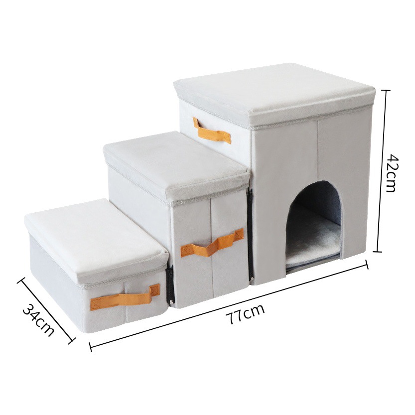 Suministros cama sofá perro escaleras plegable de almacenamiento perro escalera portátil pendiente mascotas escaleras pasos