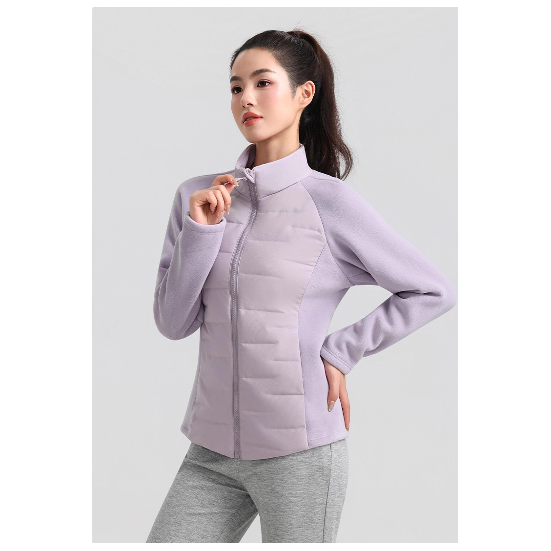 New Style Small Waist Winter White Duck down Jacket for Women Outdoor Running Sports Warm Slim Stand Collar Jacket for Women