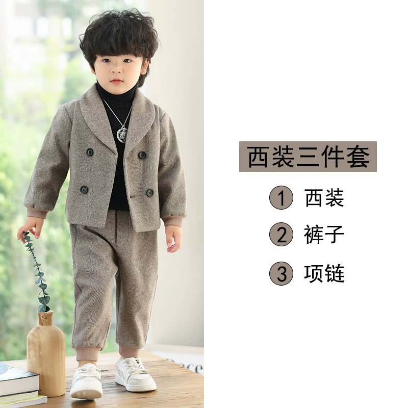 Детский fleece классический костюм для отдыха, костюм цветочного мальчика, платье девочки цветов, корейский стиль, для выступлений