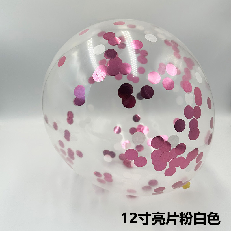 12 pulgadas globo de sequilla decoración de látex transparente globo de papel de decoración de boda fiesta de cumpleaños al por mayor