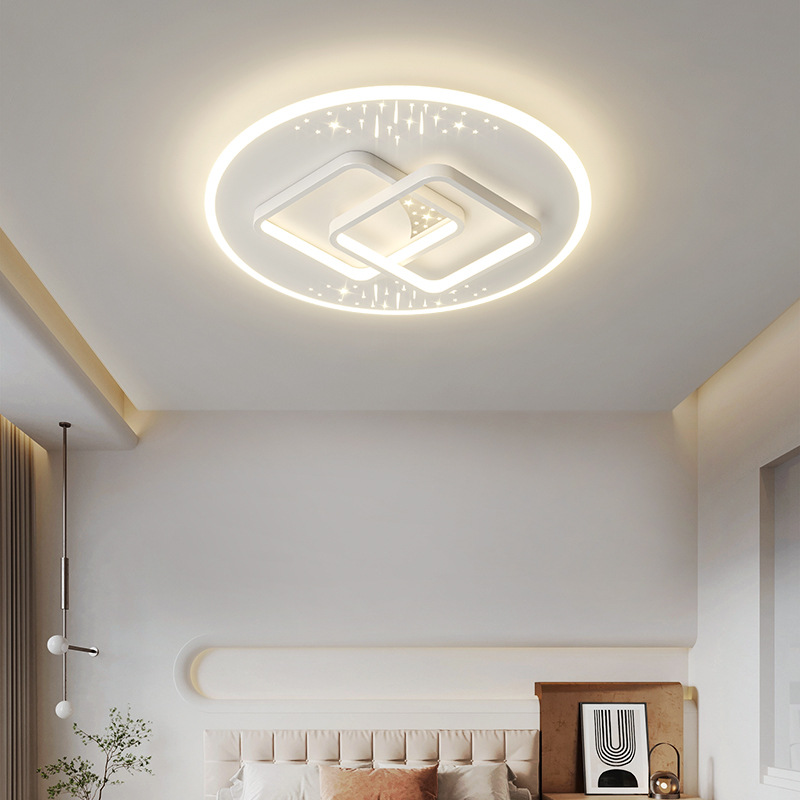 Lámpara de techo sencilla para sala de estar, estilo de alta gama para el vestíbulo, nuevos accesorios de iluminación modernos para dormitorio 2025, juego completo para toda la casa.