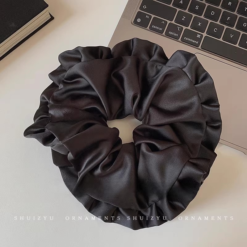 2026 nuevo estilo coreano super grande anillo de pelo intestino grande niñas de alto nivel de sensación de cabello de flores cuerdas de cabello de cordón de goma adornos para el cabello