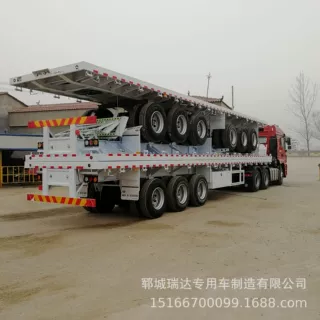 半挂车 平板拖挂车出口系列 轻型材质设计