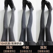 灰色打底裤女外穿2025新款保暖加绒加厚压力瘦腿春秋不掉档格雷系