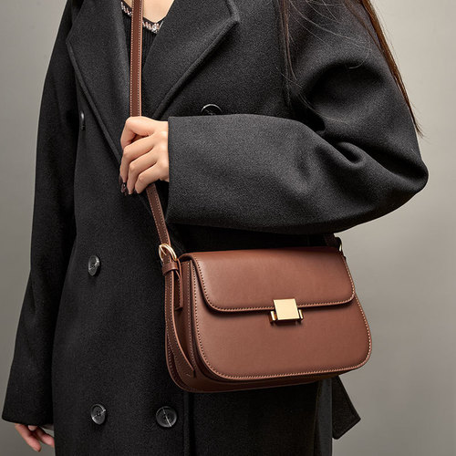 High-end niche design armpit bag genuine leather women's bag  new autumn and winter fashion tofu bag single shoulder crossbody bag