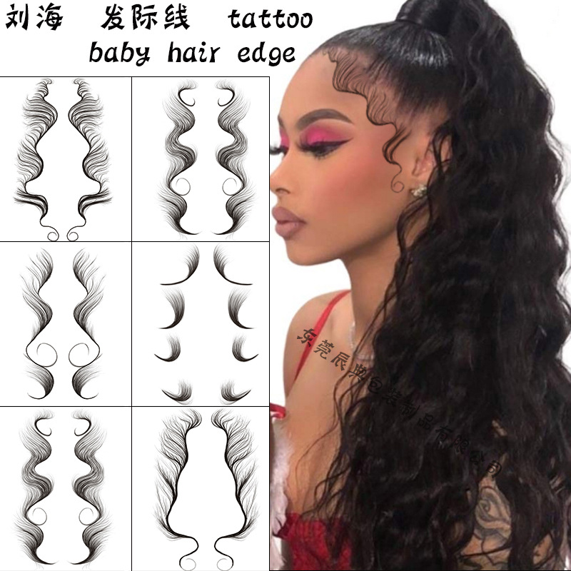 Temporary Baby Hair Tattoo Stickers Hair...