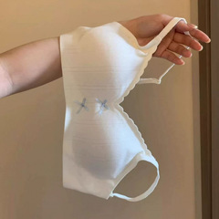 舒适无痕内衣女甜美蝴蝶结小胸聚拢显大收副乳美背薄款夏季文胸罩