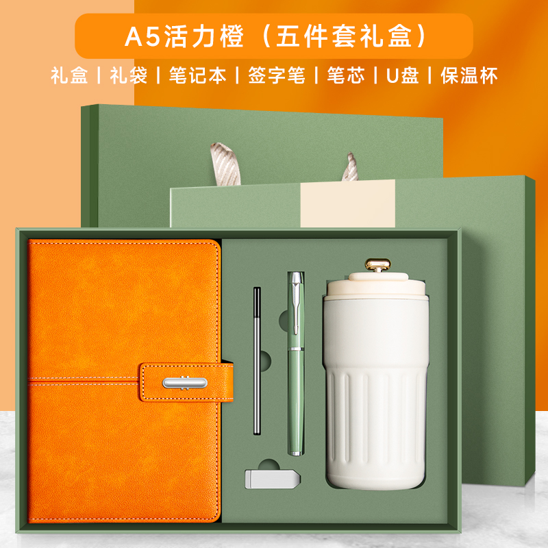 바이브런트 오렌지 5종 세트 (커피잔 + USB + 시그니처 펜 + 리필)