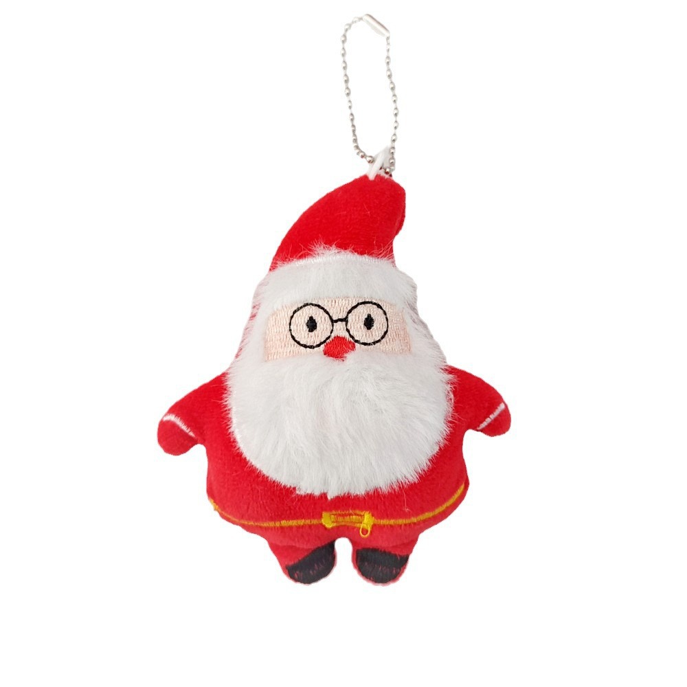 Muñeca de Navidad de peluche de dibujos animados muñeca Santa muñeca de nieve decoración navideña colgantes bolsos colgantes