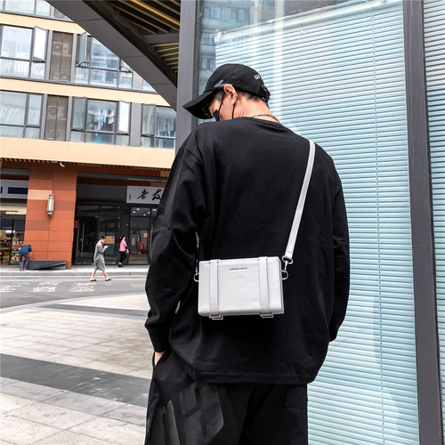 Shoulder bag for men and women new fashion box bag small square bag trendy brand crossbody bag commuter small shoulder bag for men
