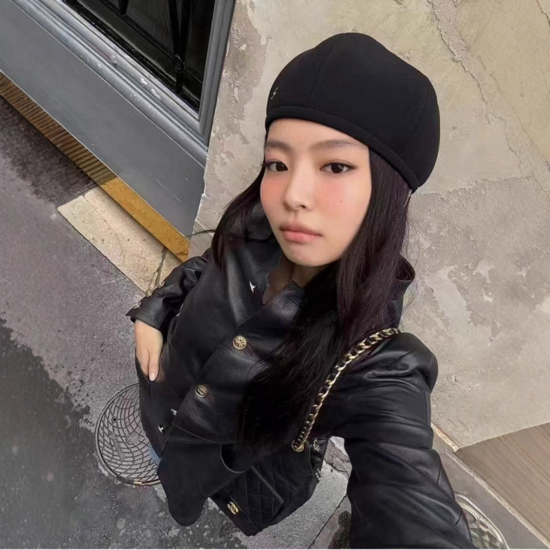 高品质高级亮黑小香风皮衣酷辣金属纽扣开衫短款外套皮衣女|undefined